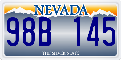 NV license plate 98B145