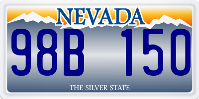 NV license plate 98B150