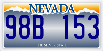 NV license plate 98B153