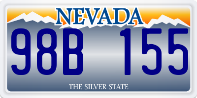 NV license plate 98B155