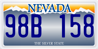 NV license plate 98B158
