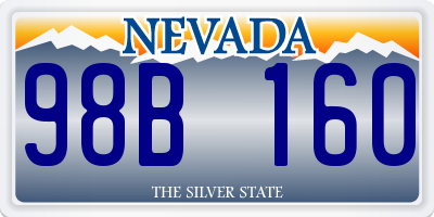 NV license plate 98B160