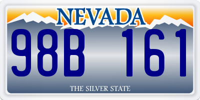 NV license plate 98B161