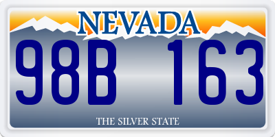 NV license plate 98B163
