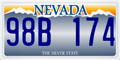 NV license plate 98B174