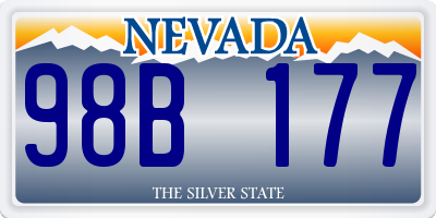 NV license plate 98B177