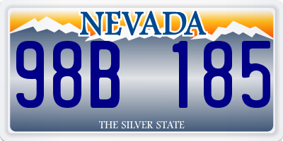 NV license plate 98B185