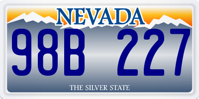 NV license plate 98B227