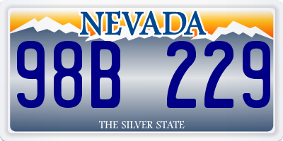 NV license plate 98B229
