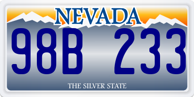 NV license plate 98B233
