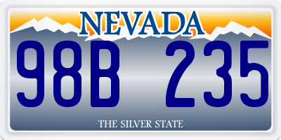 NV license plate 98B235