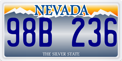 NV license plate 98B236