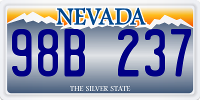 NV license plate 98B237