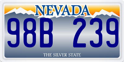 NV license plate 98B239