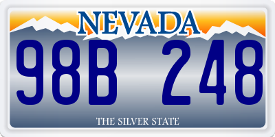 NV license plate 98B248