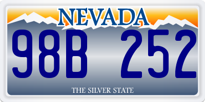 NV license plate 98B252