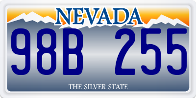 NV license plate 98B255
