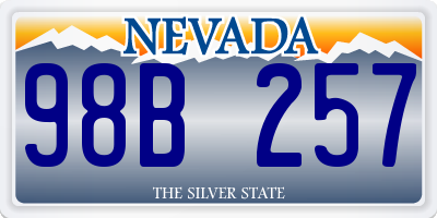 NV license plate 98B257