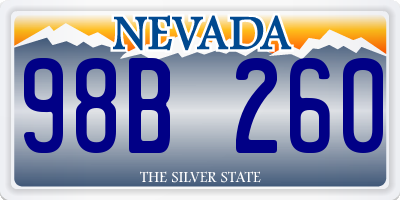 NV license plate 98B260