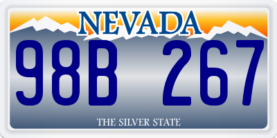 NV license plate 98B267