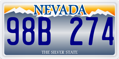 NV license plate 98B274