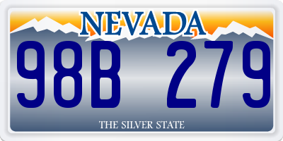 NV license plate 98B279