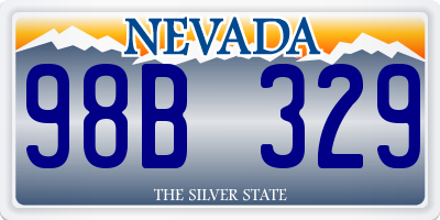 NV license plate 98B329