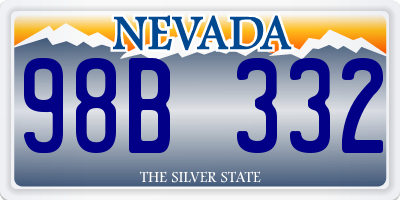 NV license plate 98B332