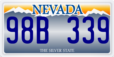 NV license plate 98B339