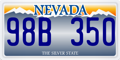 NV license plate 98B350