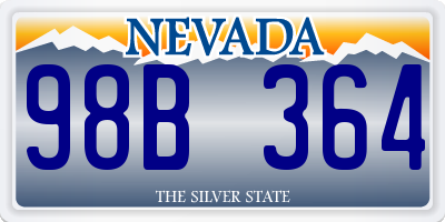 NV license plate 98B364