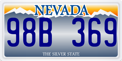 NV license plate 98B369