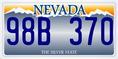 NV license plate 98B370