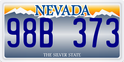 NV license plate 98B373