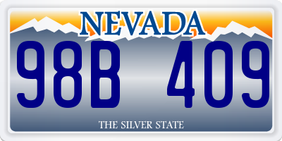 NV license plate 98B409