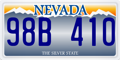 NV license plate 98B410