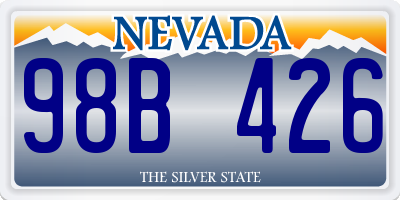 NV license plate 98B426