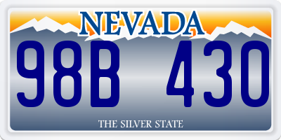 NV license plate 98B430