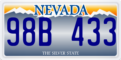 NV license plate 98B433