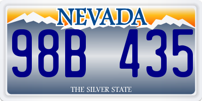 NV license plate 98B435
