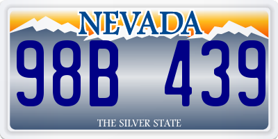 NV license plate 98B439