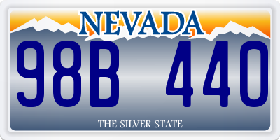 NV license plate 98B440