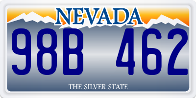 NV license plate 98B462