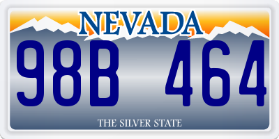 NV license plate 98B464