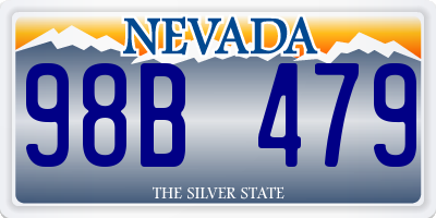 NV license plate 98B479