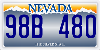 NV license plate 98B480