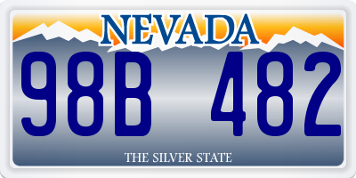 NV license plate 98B482