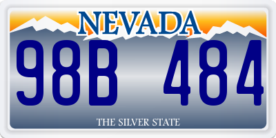 NV license plate 98B484