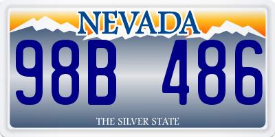 NV license plate 98B486