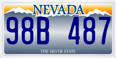 NV license plate 98B487
